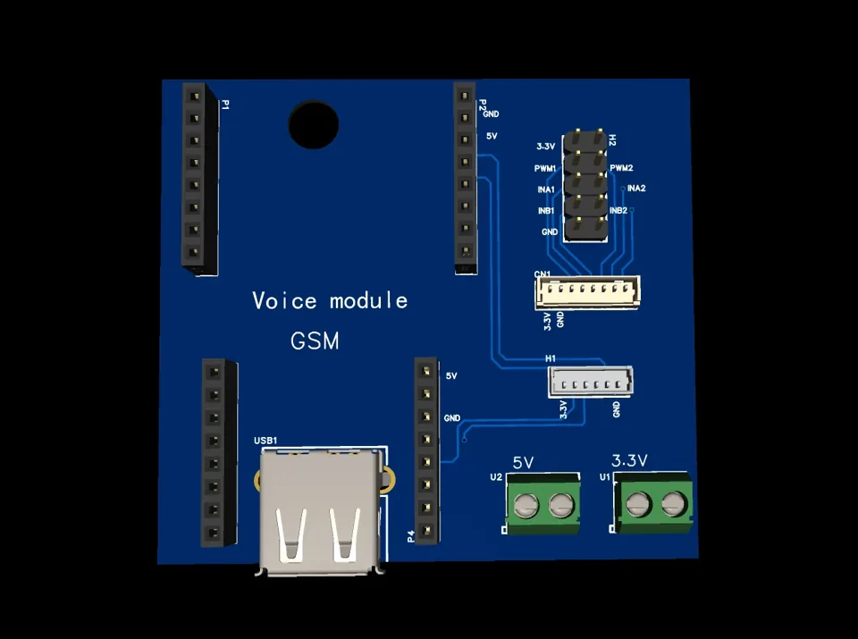 Expansion PCB — front render