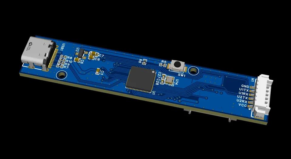 Main PCB — back render