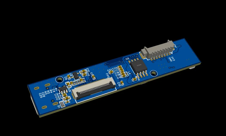Main PCB — front render